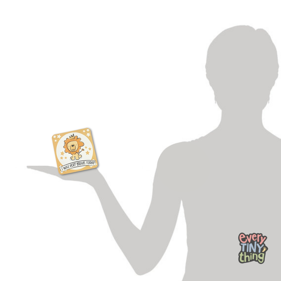 digital image depicting size of nicu milestone card compared to shadow outline of human on white background, with every tiny thing nicu gift store logo overlaid