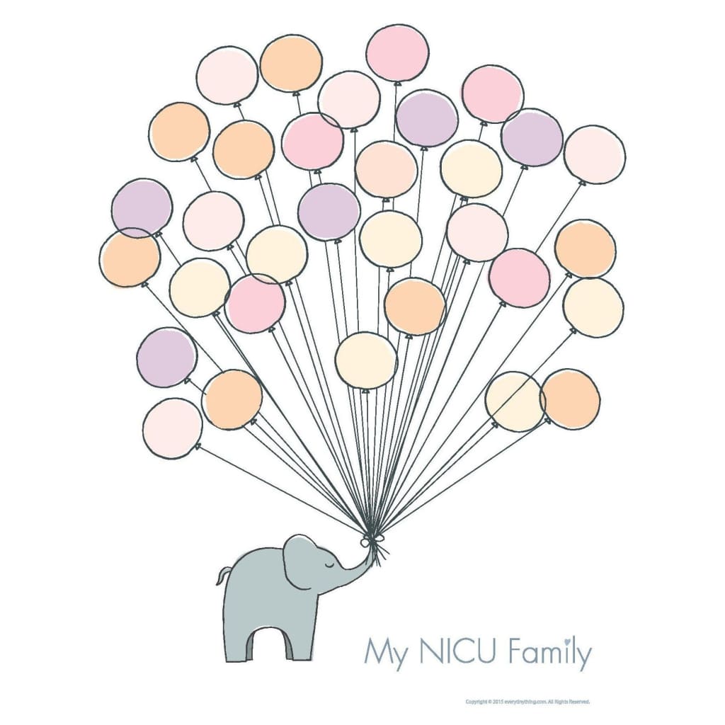 My NICU Family Poster - Hope - Pink / 8.5x11